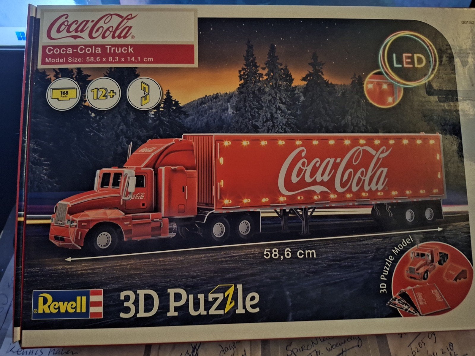 Revell 3D Puzzel Coca-Cola Truck met LED-verlichting, Verzamelen, Ophalen of Verzenden, Nieuw