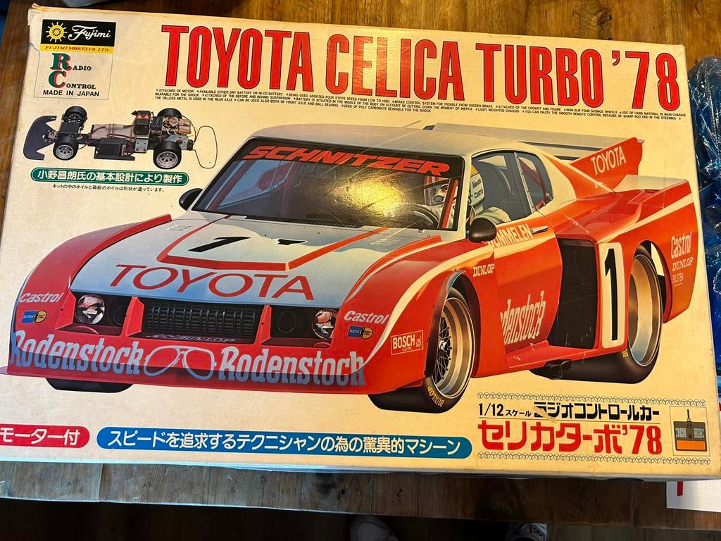 Fujimi 1:12 Toyota Celica Turbo izgs, Hobby en Vrije tijd, Ophalen of Verzenden, Zo goed als nieuw, Elektro, Auto onroad