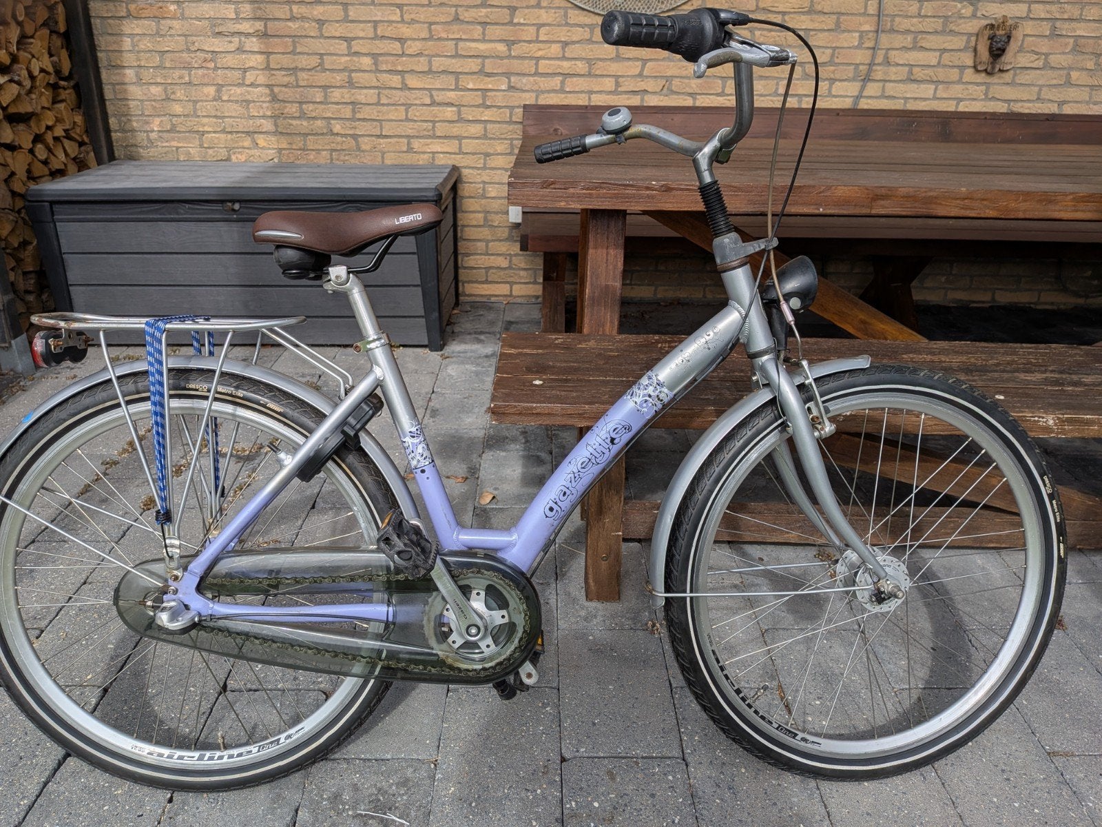 Gazelle Sunshine 26 inch meisjesfiets - zilver, Gebruikt, Velgrem, Versnellingen, Gazelle