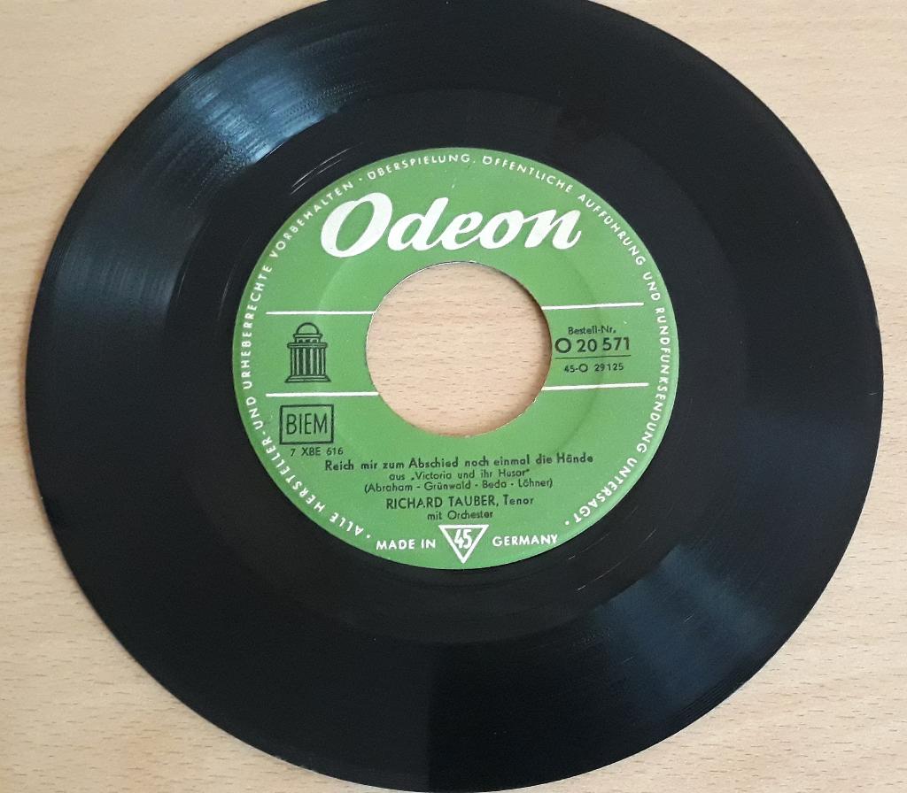 Richard Tauber – Du Bist Die Welt Für Mich - Odeon O 20 571, Opera of Operette, 7 inch, Ophalen of Verzenden, Zo goed als nieuw