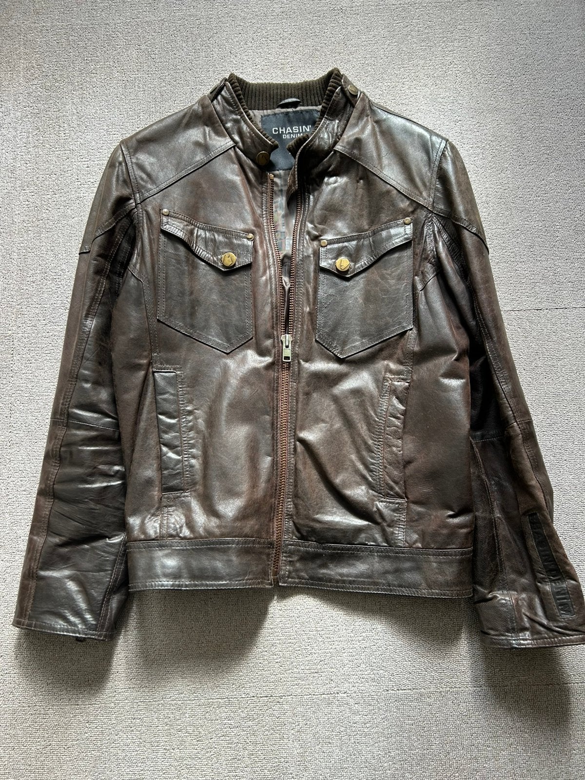 Lederen jack, Ophalen of Verzenden, Zo goed als nieuw, Maat 46/48 (XL) of groter, Zwart