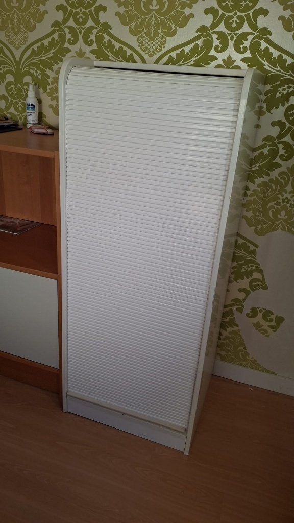 Witte roldeurkast naar pastoe, Ophalen, Minder dan 50 cm, Gebruikt, 100 tot 150 cm