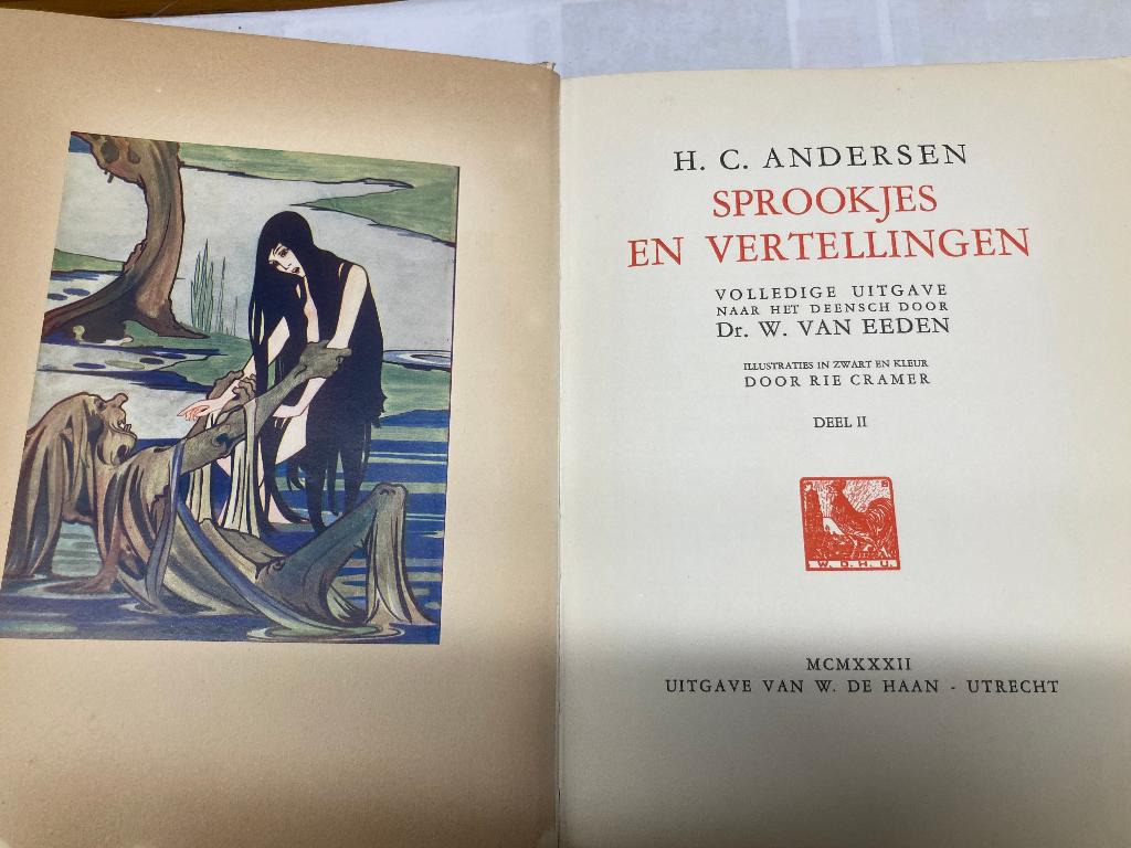 T.K. Sprookjes van Andersen met plaatjes van Rie Cramer, Boeken, Ophalen of Verzenden, Gelezen, Hans Christian Andersen
