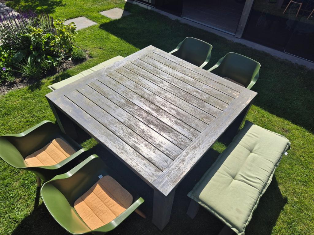 Tuinset 8 personen, Tuin en Terras, Ophalen, Gebruikt, Eettafel, Hardhout