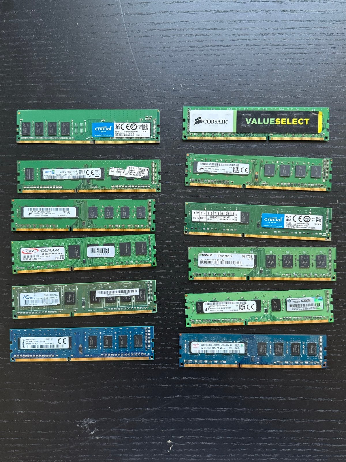 13x 4GB DDR3 RAM, Computers en Software, RAM geheugen, Gebruikt, DDR3, Ophalen of Verzenden, Desktop