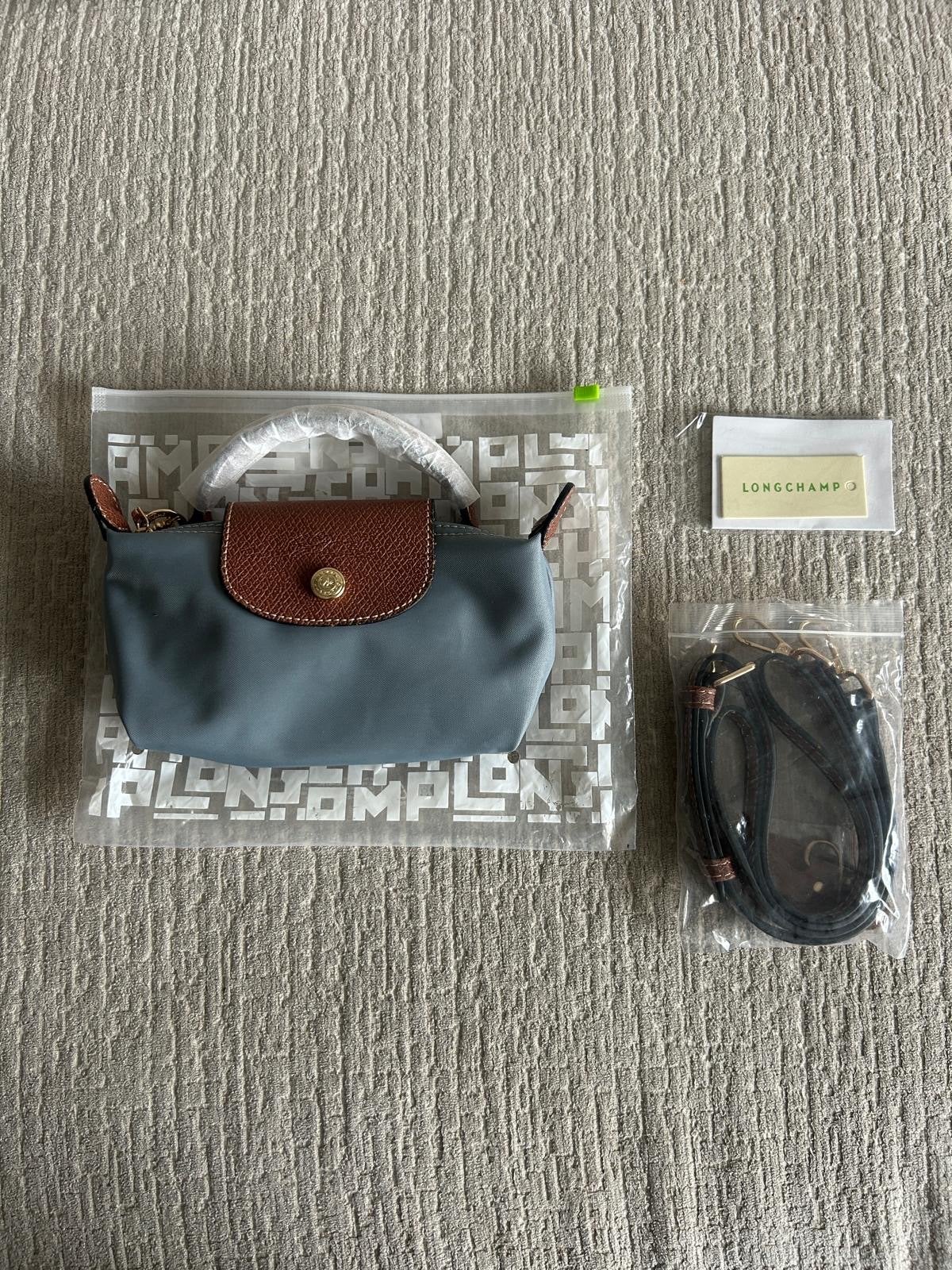 Longchamp mini tas grijs nieuw, Ophalen of Verzenden, Nieuw, Grijs, Handtas