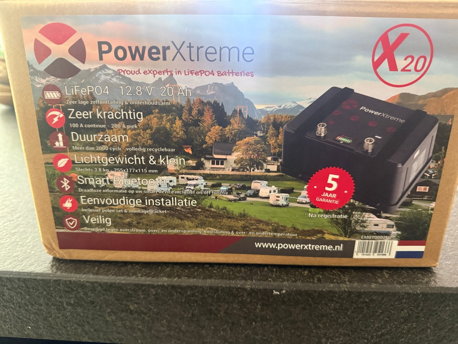 Nieuwe! PowerXtreme X20 LiFePO4 Accu 12.8V 20Ah, Caravans en Kamperen, Ophalen, Nieuw