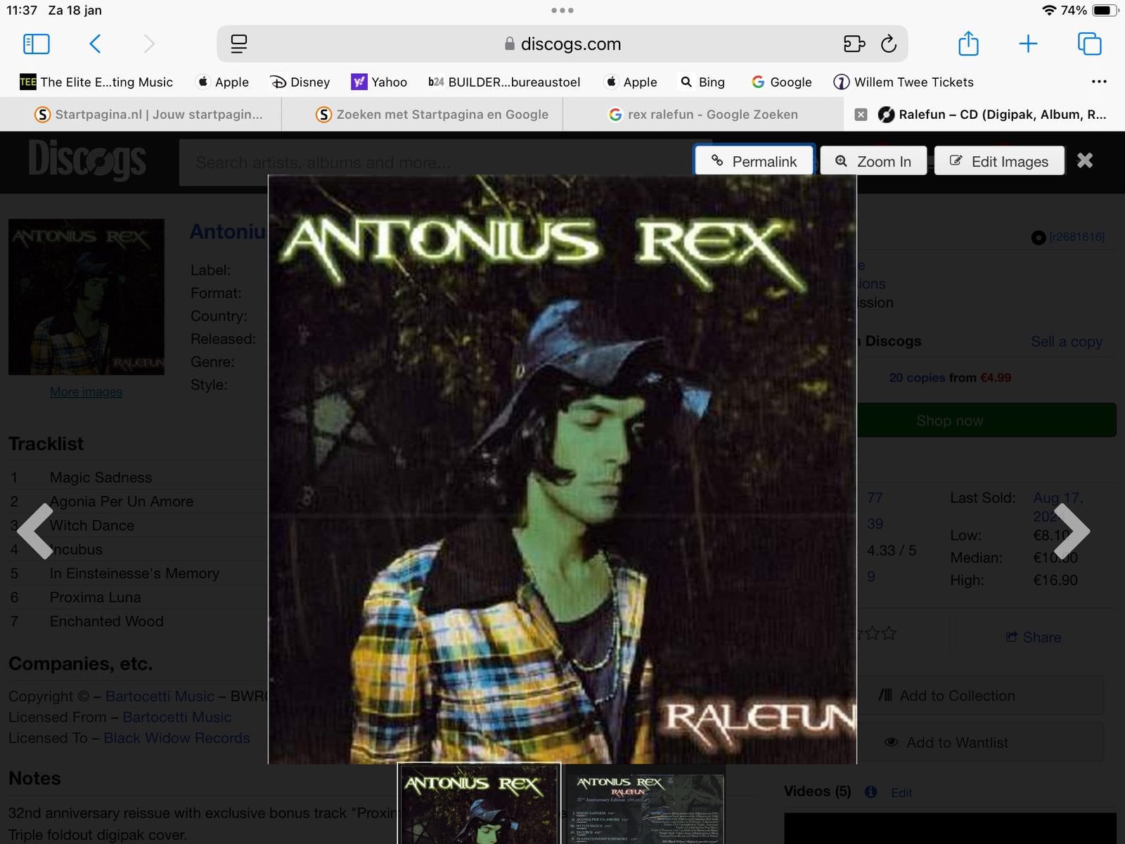 Antonius Rex-Ralefun. Topprog album nieuw in de verpakking., Ophalen of Verzenden, Nieuw in verpakking, Progressive Rock