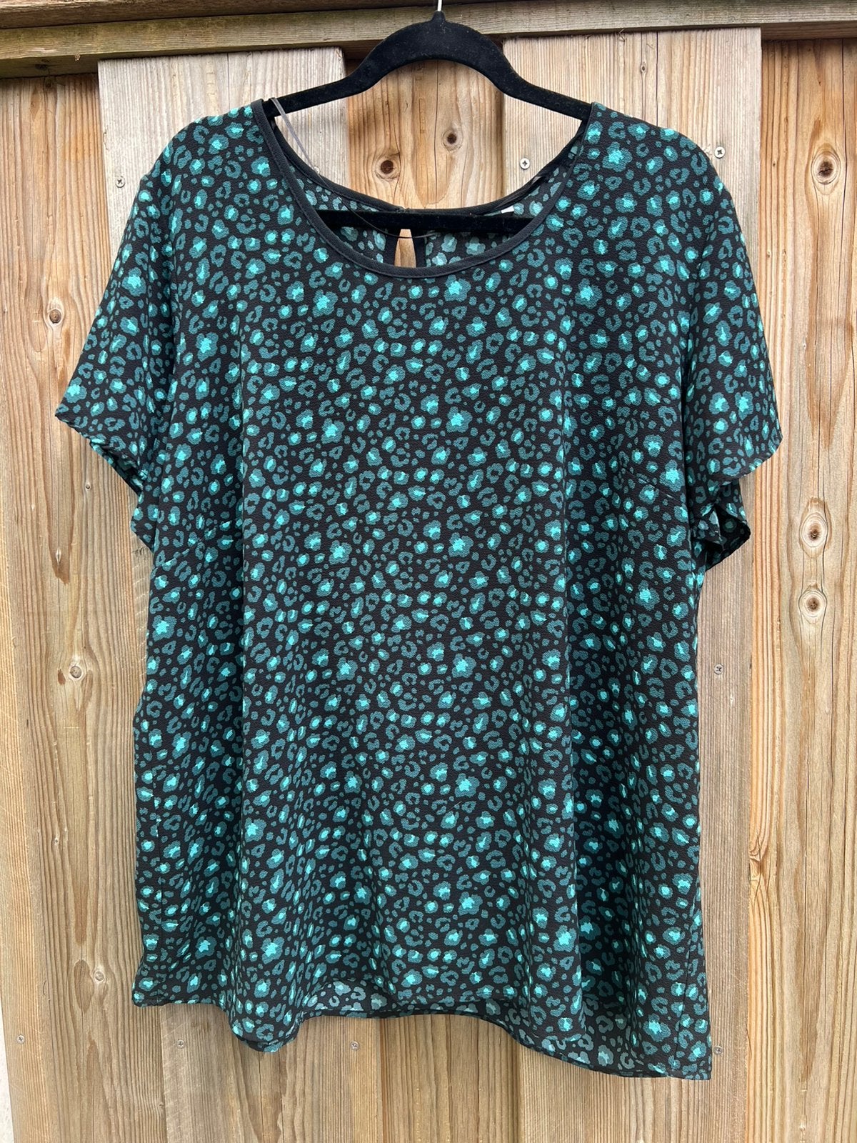 MS Mode Top met print - Maat 50, Ophalen of Verzenden, Zo goed als nieuw, Maat 46/48 (XL) of groter, Zwart