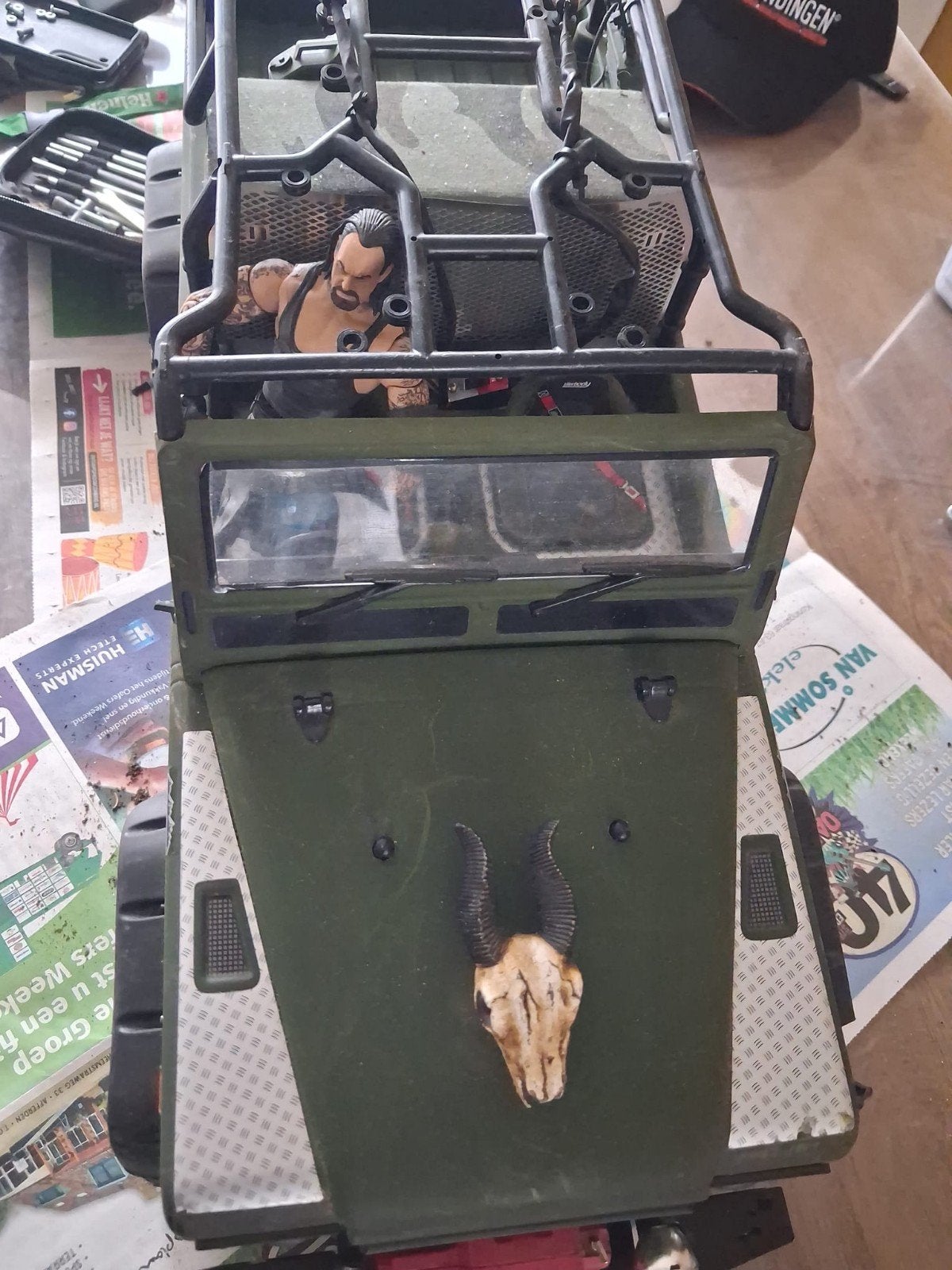Traxxas TRX4 Marauder met aanhanger met extra's, Gebruikt, Auto offroad, Schaal 1:10, RTR (Ready to Run)