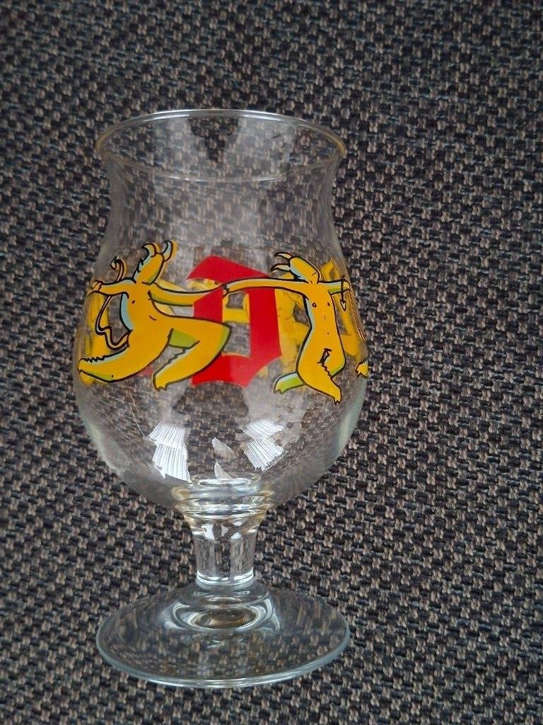 2 x Duvel bier glas 6,66 klein en groot, Ophalen of Verzenden, Nieuw, Glas of Glazen, Duvel
