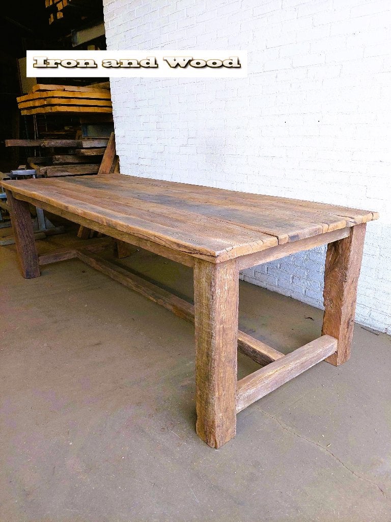 Maatwerk geborstelde oud eiken barnwood bureau(tafel), Huis en Inrichting, Bureaus, Ophalen, Nieuw, Hout