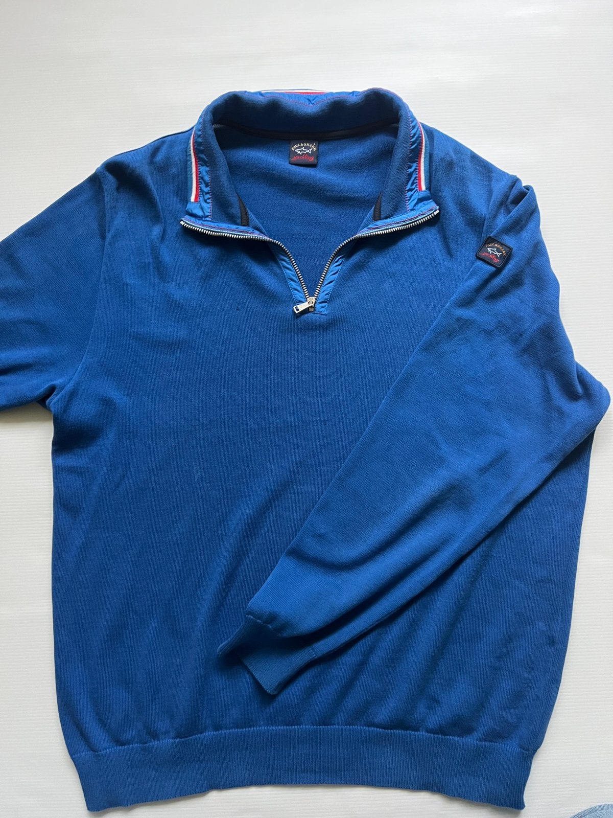 Paul & Shark trui maat L blauw halfzipper, Ophalen of Verzenden, Zo goed als nieuw, Maat 52/54 (L), Blauw