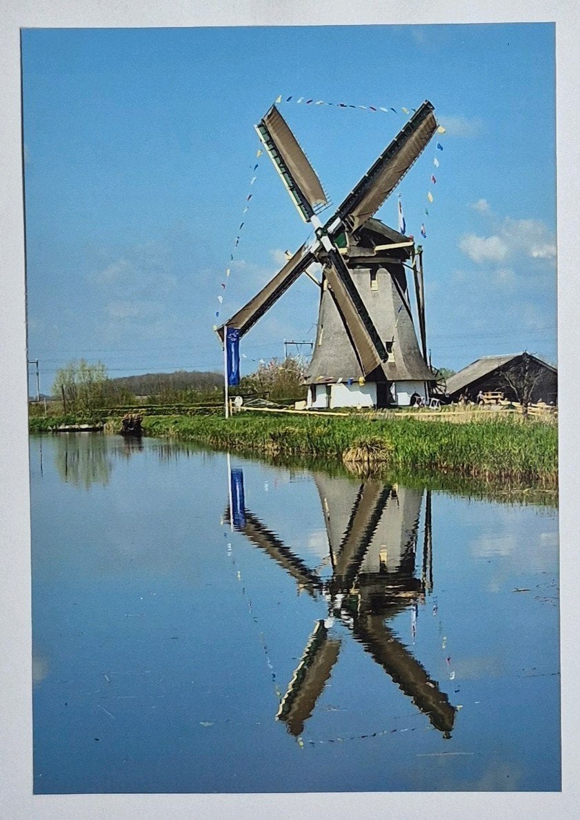 Muiderberg ( N.H. ) foto Molen De Onrust, Verzamelen, 1980 tot heden, Foto, Ophalen of Verzenden, Zo goed als nieuw