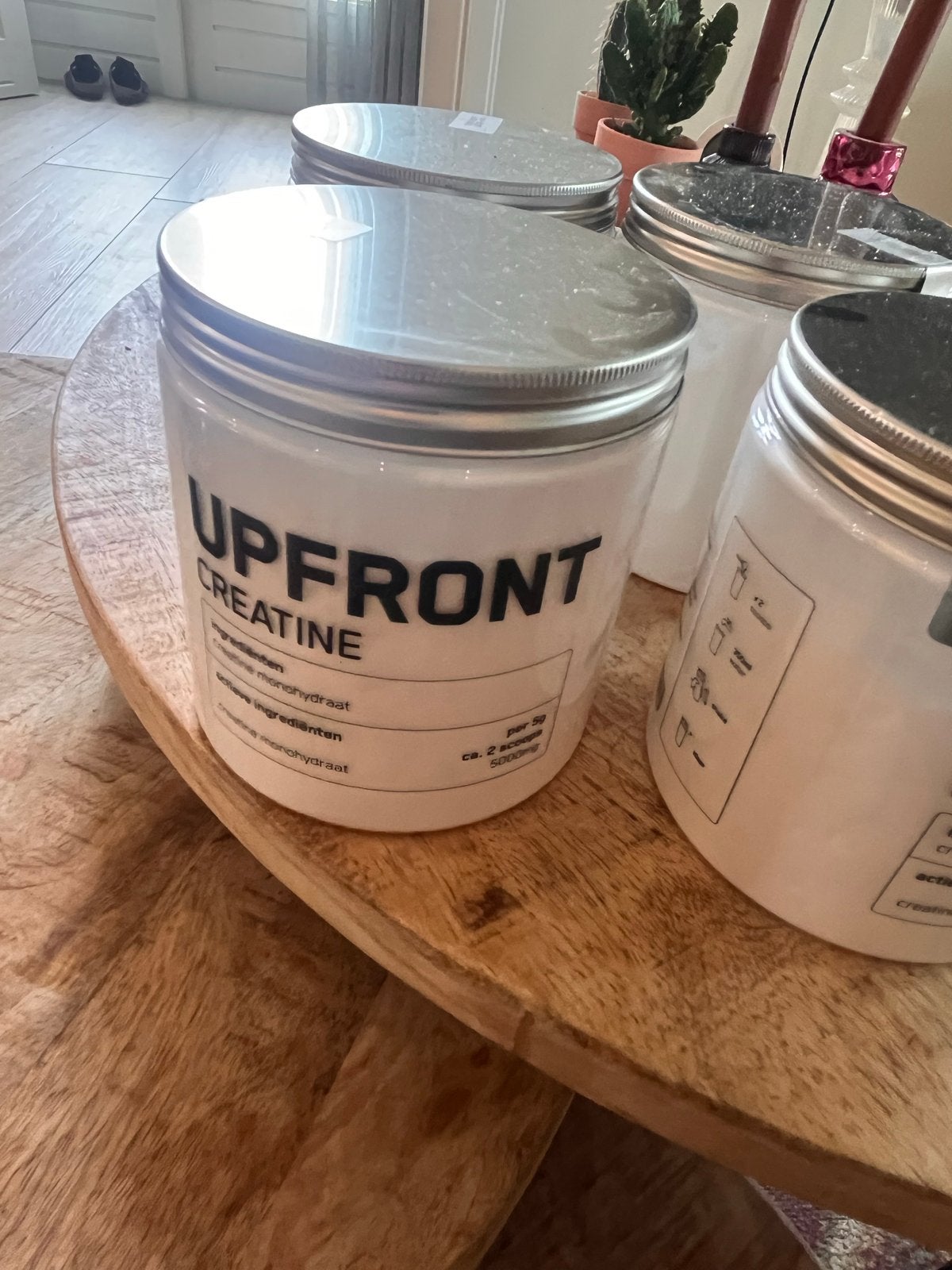 4 potten Upfront Creatine Monohydraat - ongeopend, Ophalen of Verzenden, Nieuw, Poeder of Drank