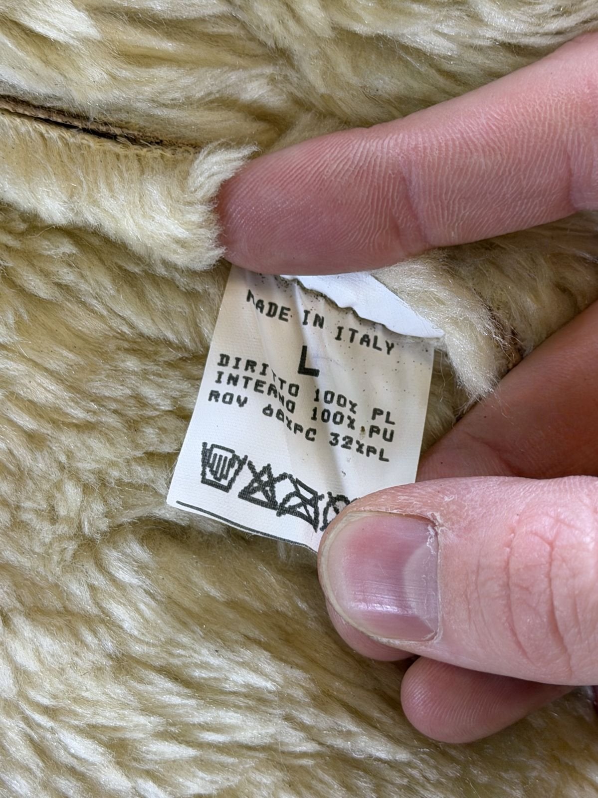 Beige lammy jas van Vintage Dressing (Afghaanse coat /, Kleding | Dames, Bayline Vintage Trading, Verzenden, Beige, Maat 42/44 (L)