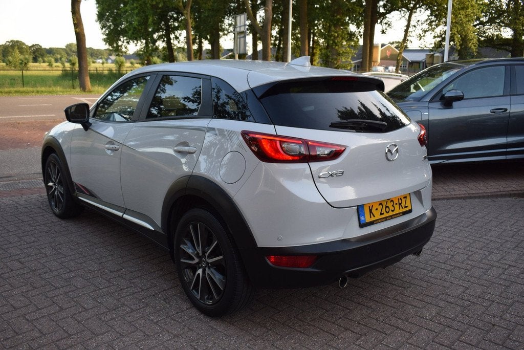 Mazda CX-3 2.0 SkyActiv-G 120 TS+ AUTOM/NAVI/CRUISE/AIRCO-EC, Auto's, Mazda, 1998 cc, 4 cilinders, Leder en Stof, Wit