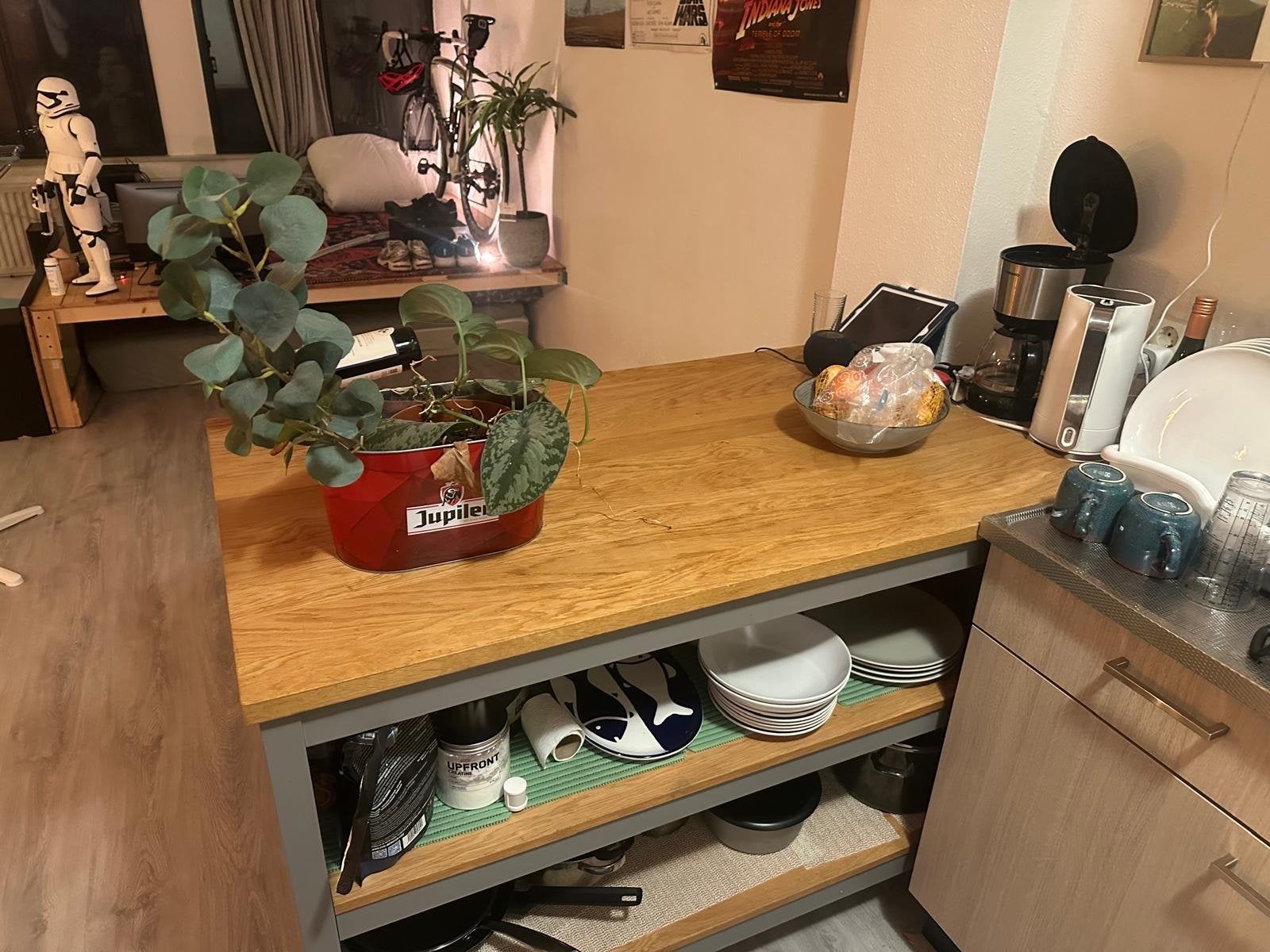 Bar/kookeiland/aanrecht/Tornviken IKEA, Ophalen, Hout, Bruin, Overige typen