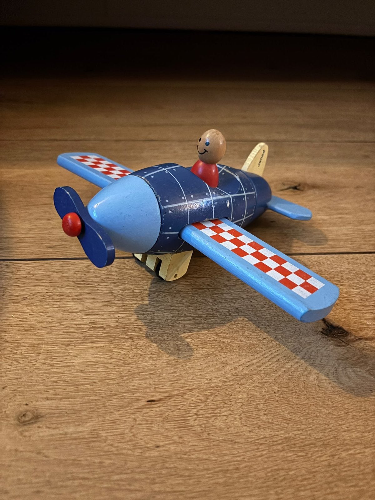 Janod Houten magneetpuzzel vliegtuig, Ophalen of Verzenden, Gebruikt, Overige typen