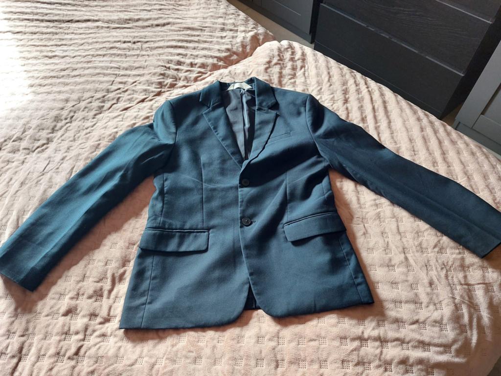 Kostuum maat 146, Ophalen, Zo goed als nieuw, Blauw