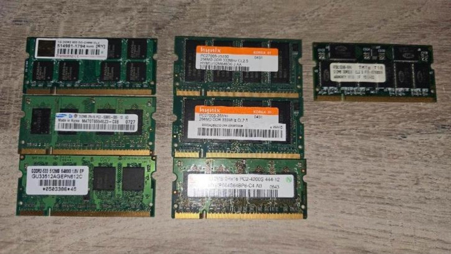 So-Dimm Ram DDR 1x 512 MB, 2x 256 MB, DDR2 1x 1 GB, 2x 51, Computers en Software, RAM geheugen, 1 GB of minder, Refurbished, Ophalen of Verzenden