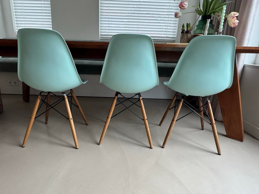 3 orginele Vitra Eames stoelen, Ophalen, Gebruikt, Overige kleuren, Drie