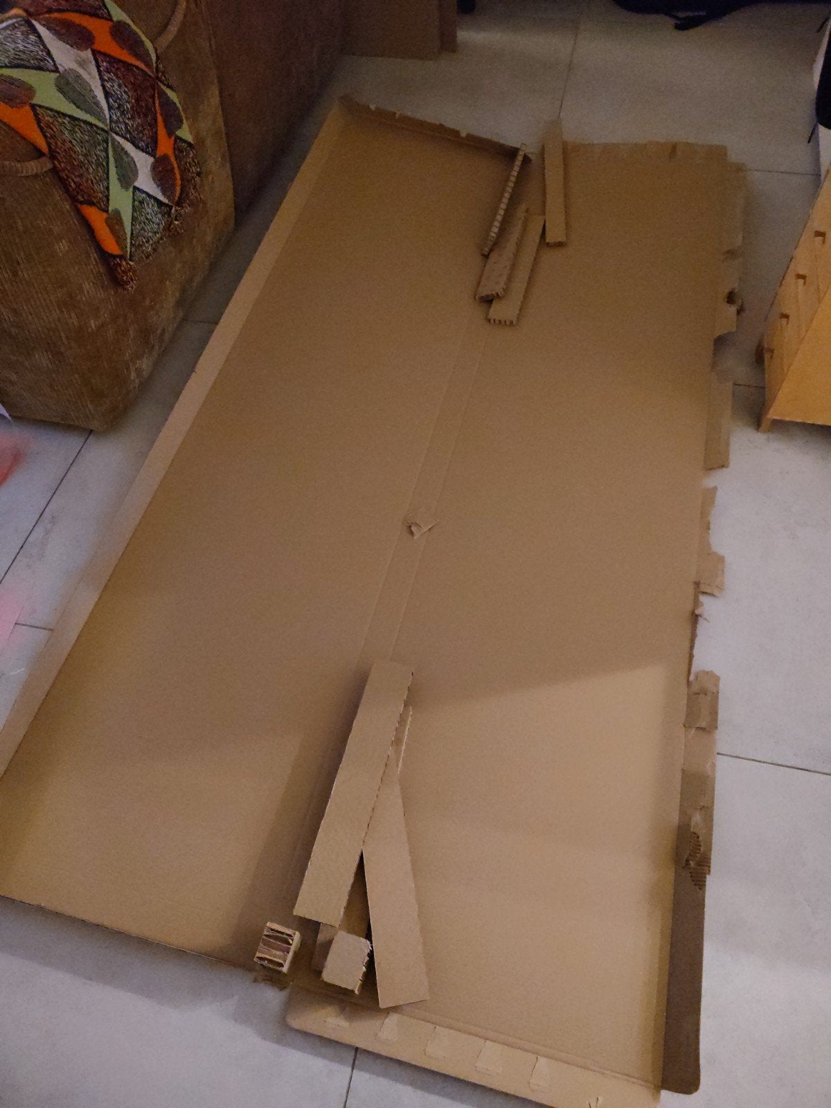 Gratis grote stukken karton (230x58cm), Ophalen, Zo goed als nieuw, Papier of Karton, Beschrijfbaar