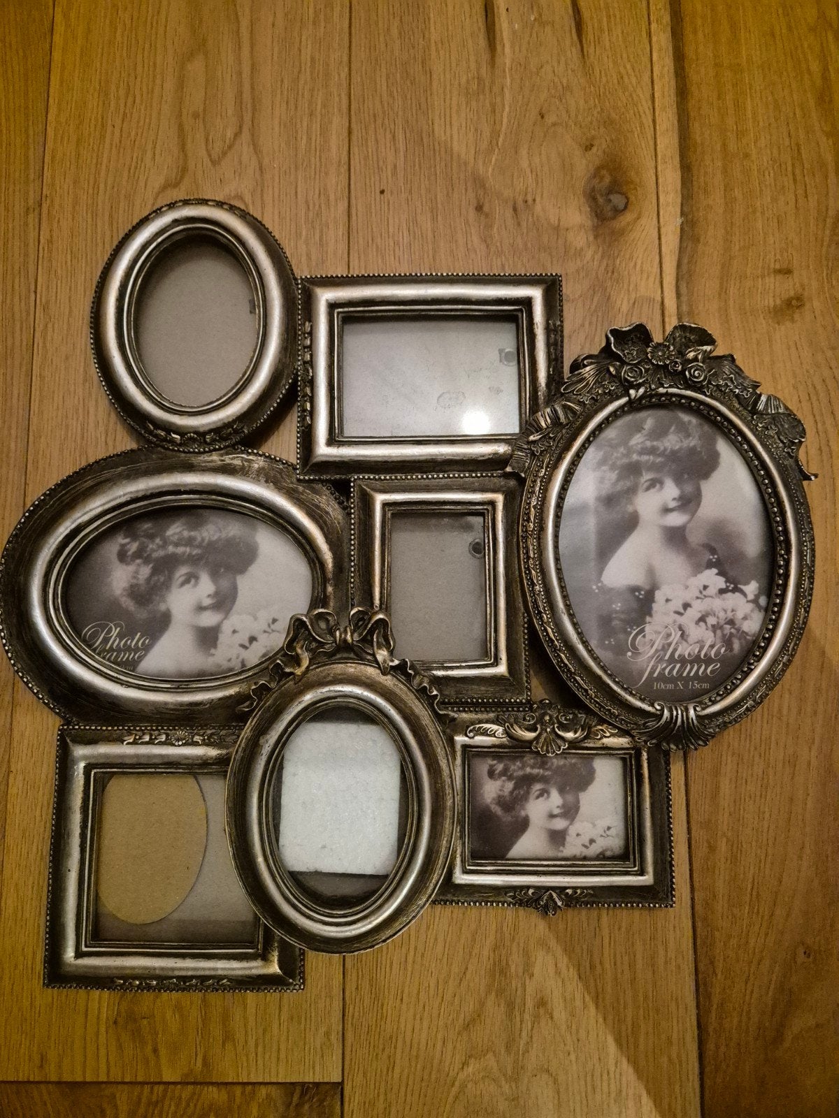 Originele collage fotolijst 56 x 52 zilverkleurig, Ophalen of Verzenden, Nieuw, Zilver