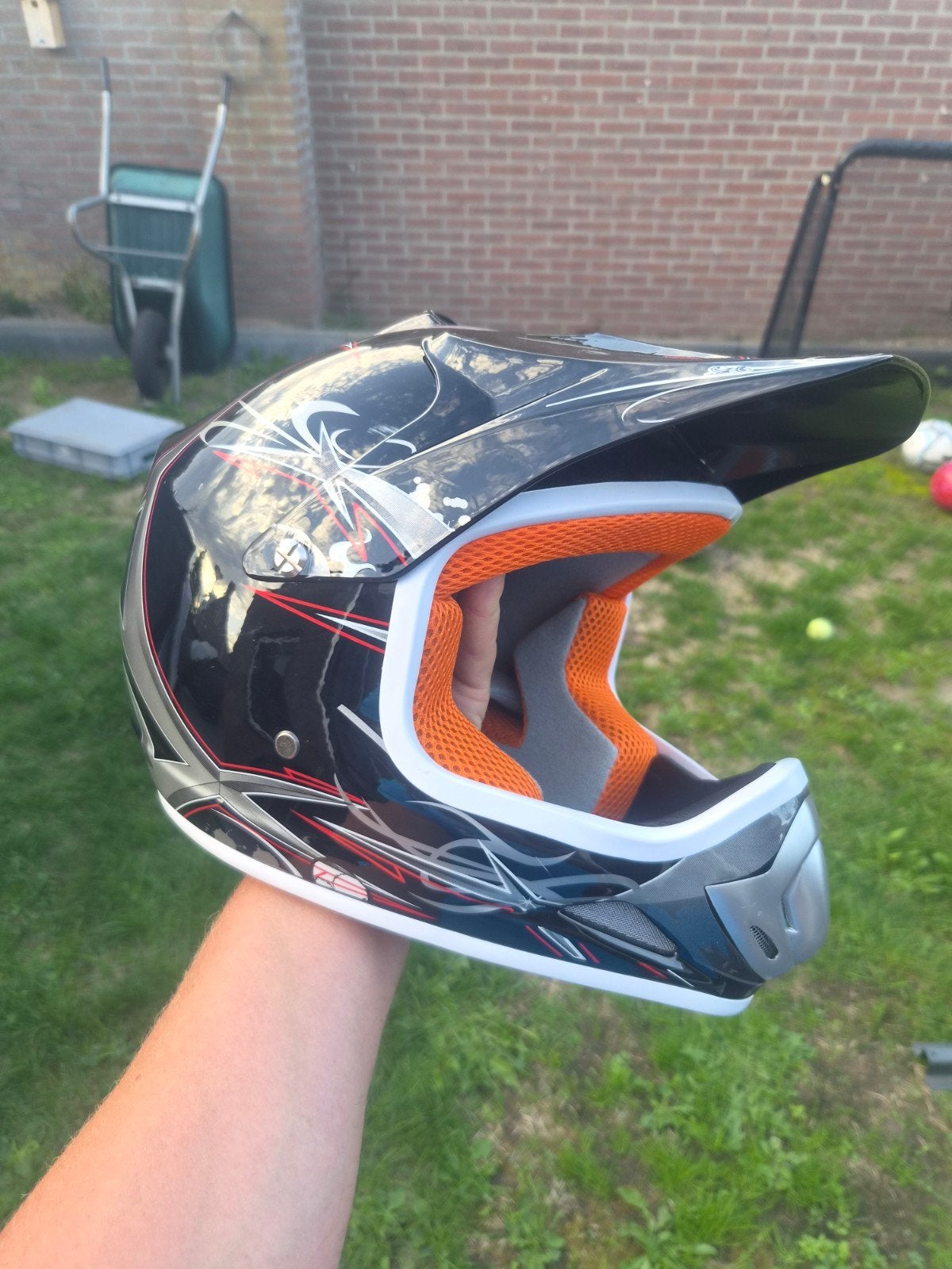 Kimo Wear Crosshelm - Maat XS (49-50 cm), Fietsen en Brommers, Fietsaccessoires | Fietshelmen, Jongen of Meisje, Zo goed als nieuw