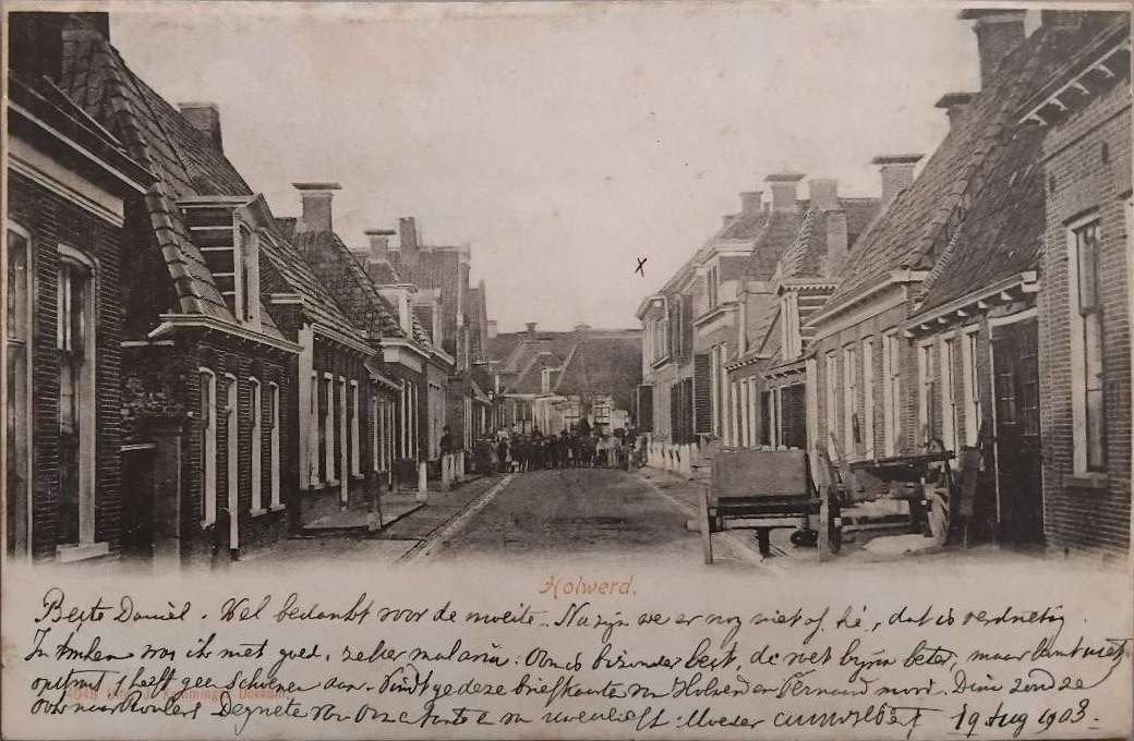 Holwerd (Friesland) – Gelopen in 1903 (Adellijk adres), Verzenden, Voor 1920, Gelopen, Zuid-Holland