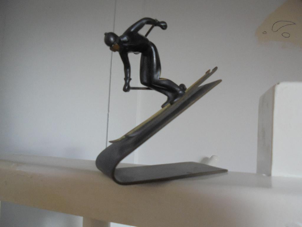 brons winter alpineolympische skierstandbeeld  richard rohac, Antiek en Kunst, Kunst | Beelden en Houtsnijwerken, Ophalen of Verzenden