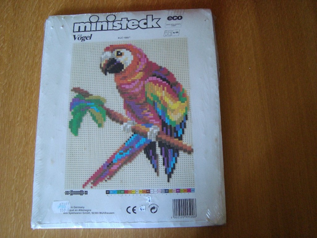 Ministeck grondplaat met voorbeeld papegaai  nieuw, Hobby en Vrije tijd, Ministeck, Ophalen of Verzenden, Nieuw, (Grond)plaat