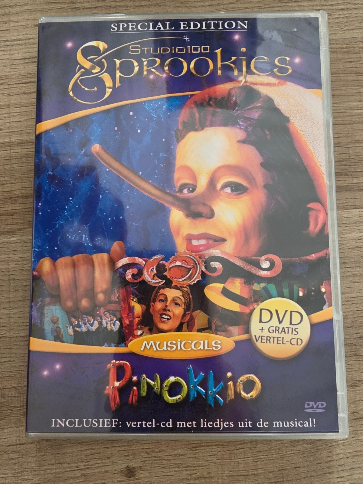 studio 100 sprookjes pinokkio musical special edition, Alle leeftijden, Ophalen of Verzenden, Zo goed als nieuw