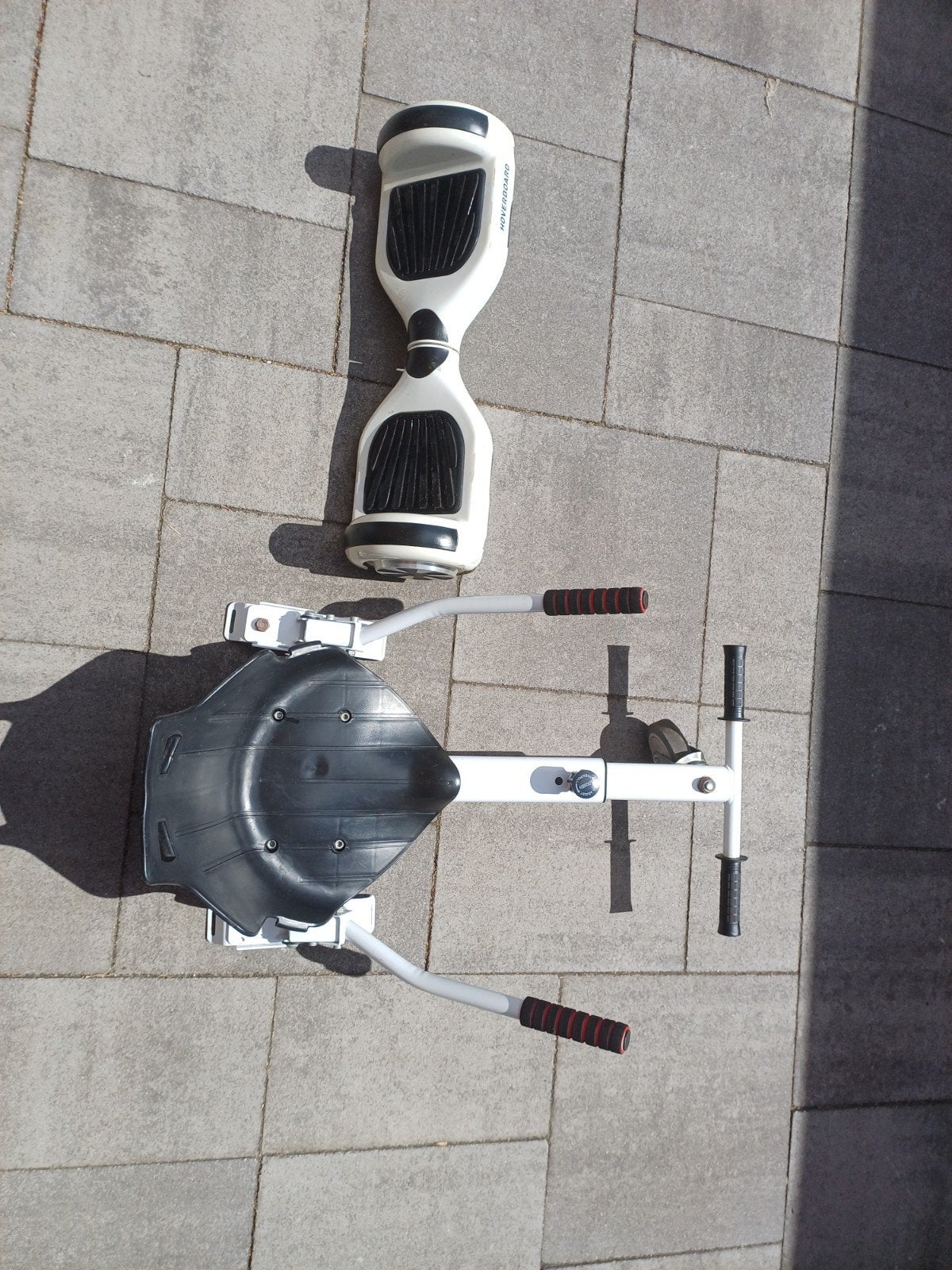 Hoverboard met zitje - Wit/Zwart, Ophalen, Zo goed als nieuw, Overige typen, Onbekend