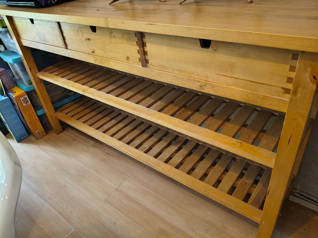 Dressoir hout, Huis en Inrichting, Kasten | Dressoirs, Ophalen, Met plank(en), 150 tot 200 cm, Zo goed als nieuw