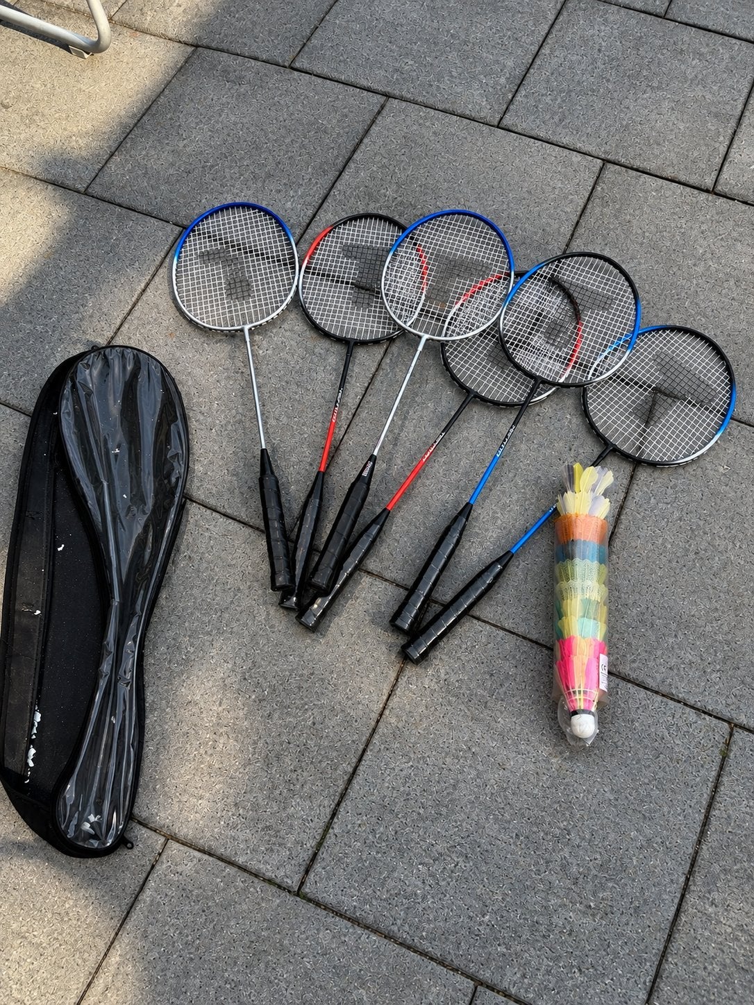 Badmintonset met 6 rackets en shuttlekoker, Ophalen of Verzenden, Nieuw, Racket(s)