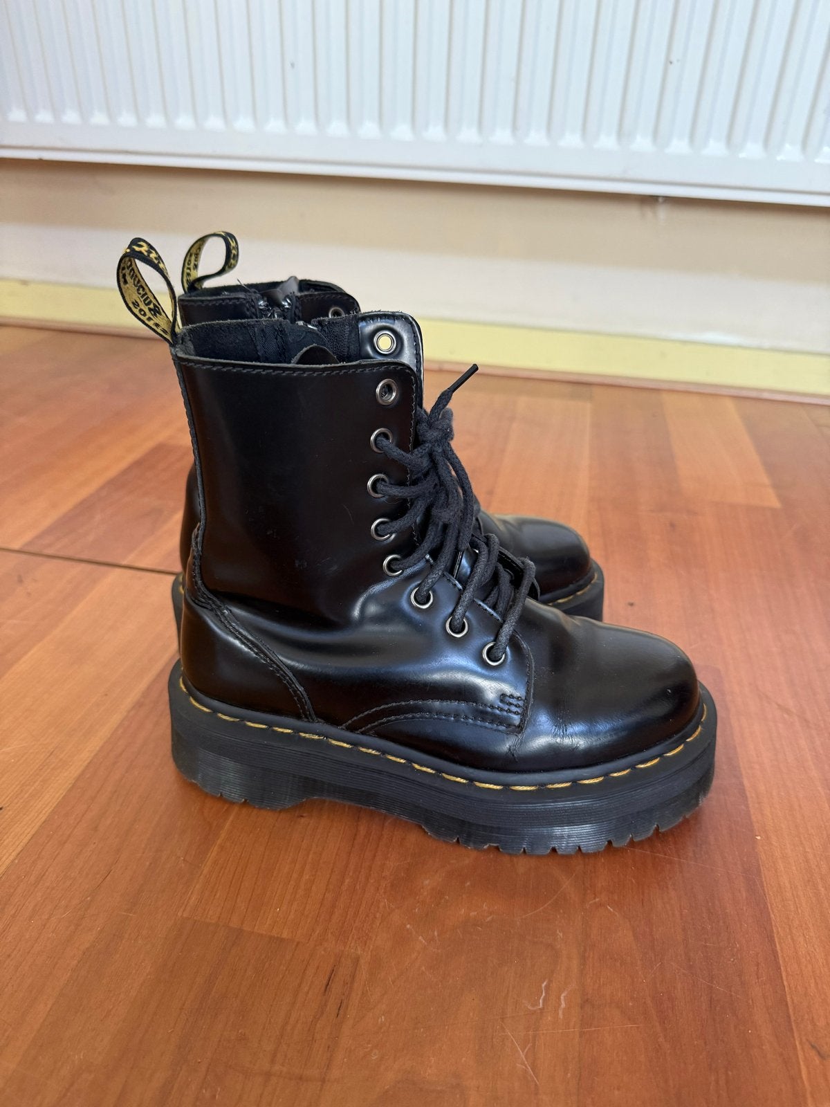 Dr. Martens Jadon Smooth platform laarzen 36, Ophalen of Verzenden, Gedragen, Zwart, Lage of Enkellaarzen