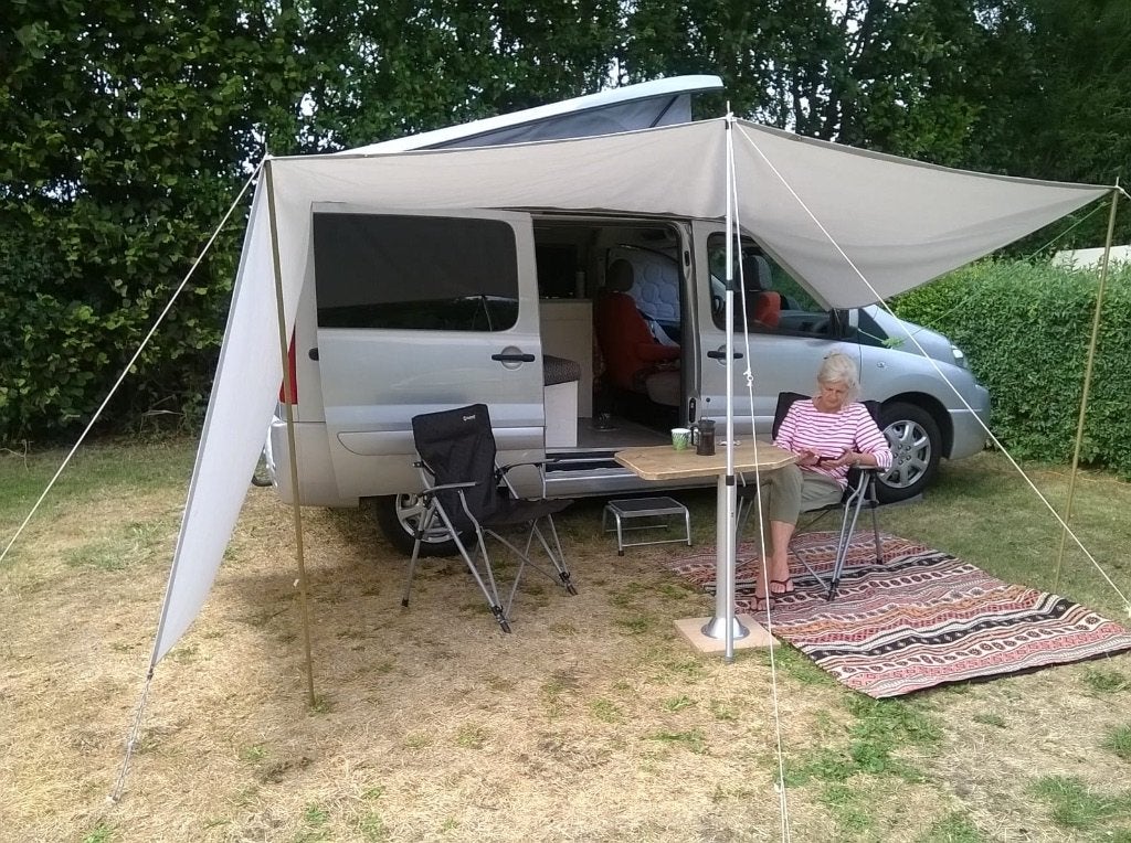 Luifel camper of caravan met pees, Ophalen, Zo goed als nieuw