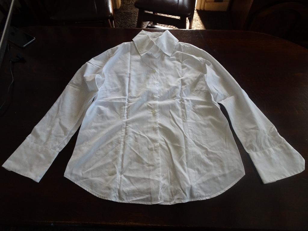 NAN witte blouse met manchetten zonder manchet knopen, Ophalen of Verzenden, Zo goed als nieuw, Maat 46/48 (XL) of groter, Wit
