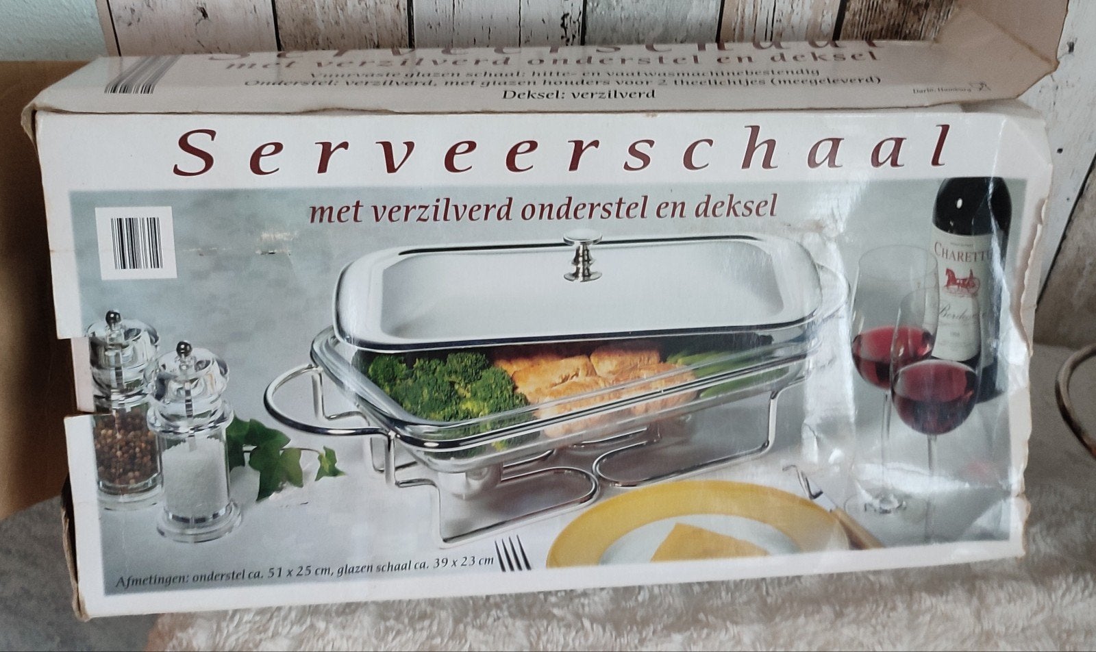 Verzilverde Serveerschaal met Deksel en Onderstel, Gebruikt, Klassiek, Ophalen of Verzenden, Schaal of Schalen