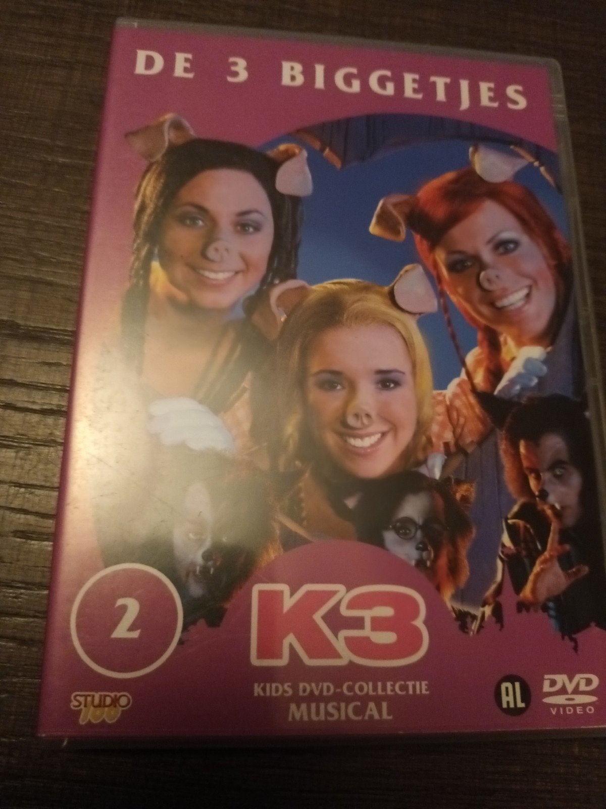 dvd k3 musical de drie biggetjes, Alle leeftijden, Ophalen of Verzenden, Zo goed als nieuw