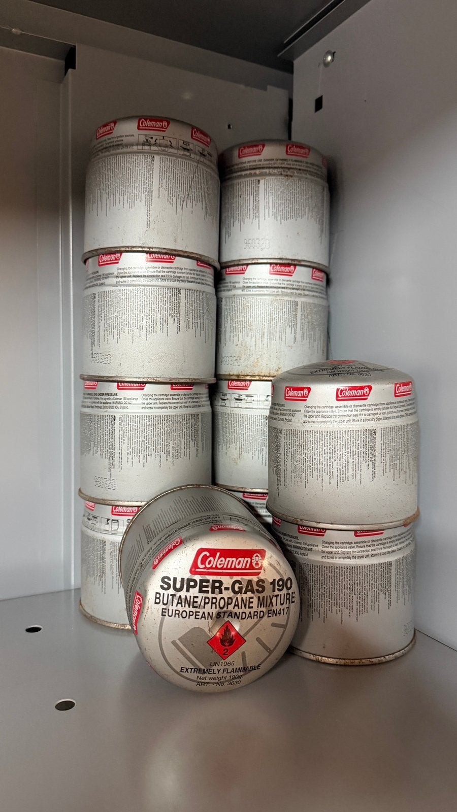 Coleman gasblikje 11 stuks, Ophalen, Zo goed als nieuw