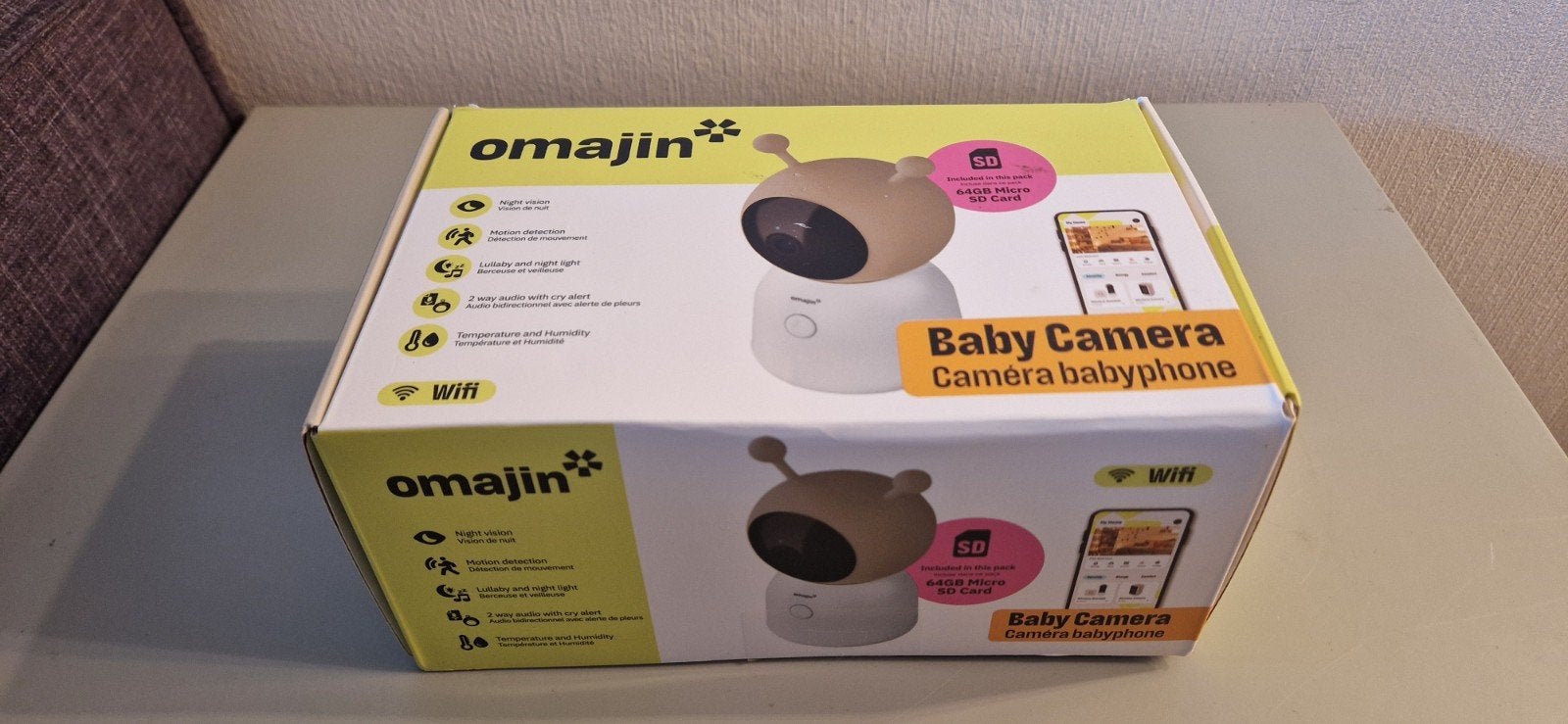 Omajin Baby Camera - Babyfoon met camera en wifi, Ophalen of Verzenden, Nieuw, 250 meter of meer, Camera