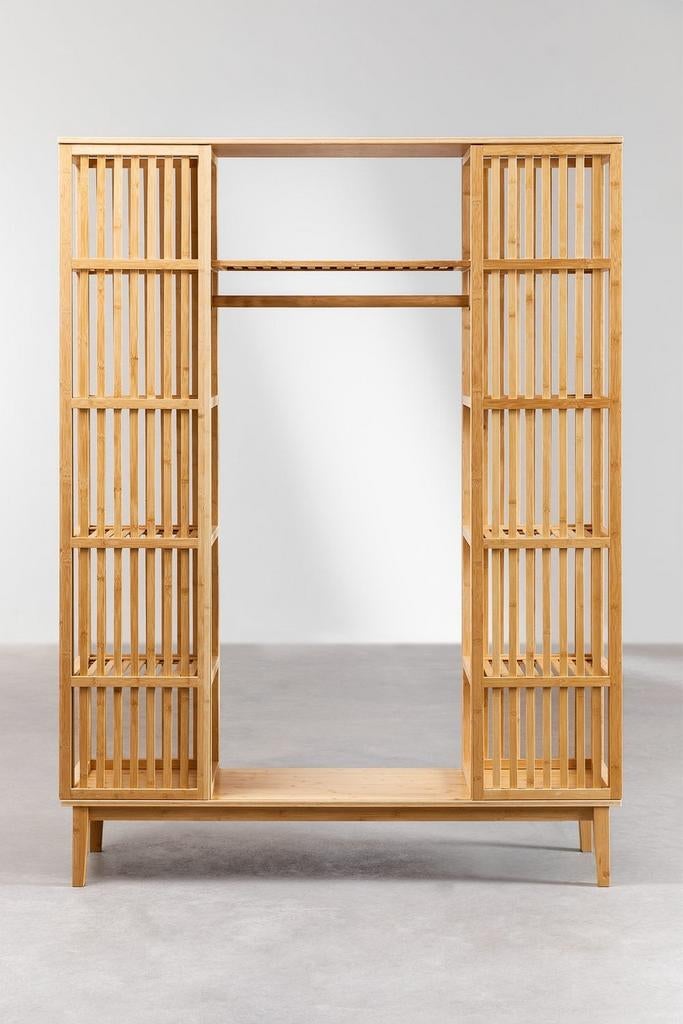 Open kledingkast van bamboe, Huis en Inrichting, Kasten | Kledingkasten, Ophalen of Verzenden, 25 tot 50 cm, 100 tot 150 cm, 150 tot 200 cm