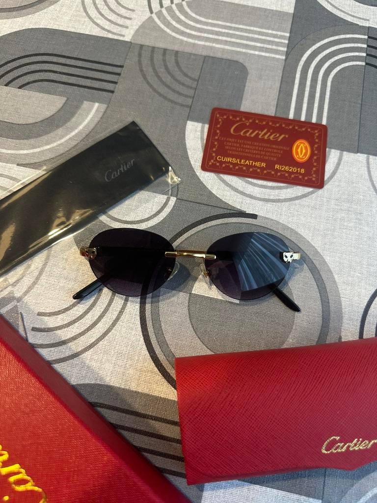 Cartier Brillen, Overige merken, Zonnebril, Zwart, Nieuw