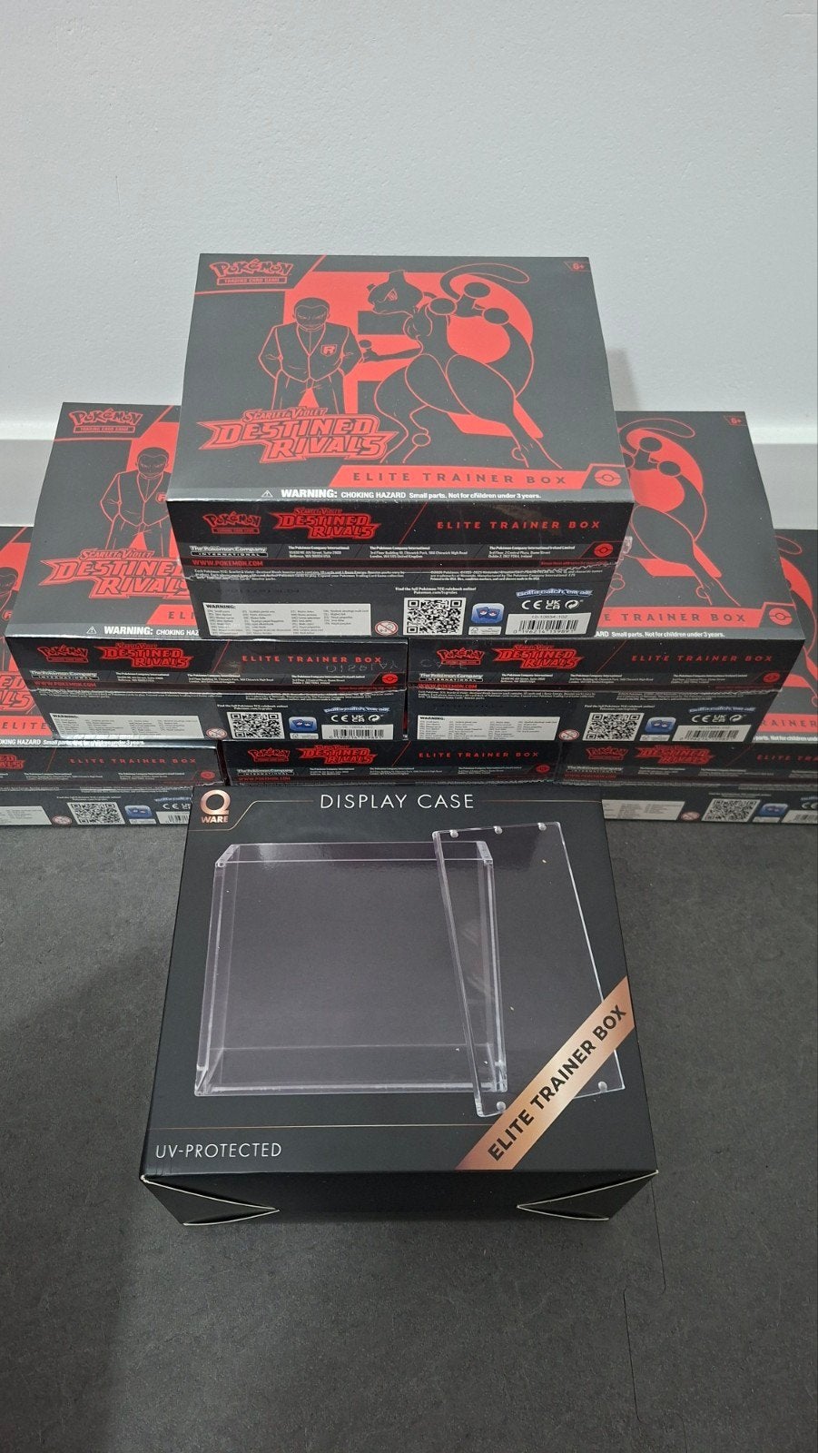 Pokemon Destined Rivals ETB + Acryl, Ophalen of Verzenden, Nieuw