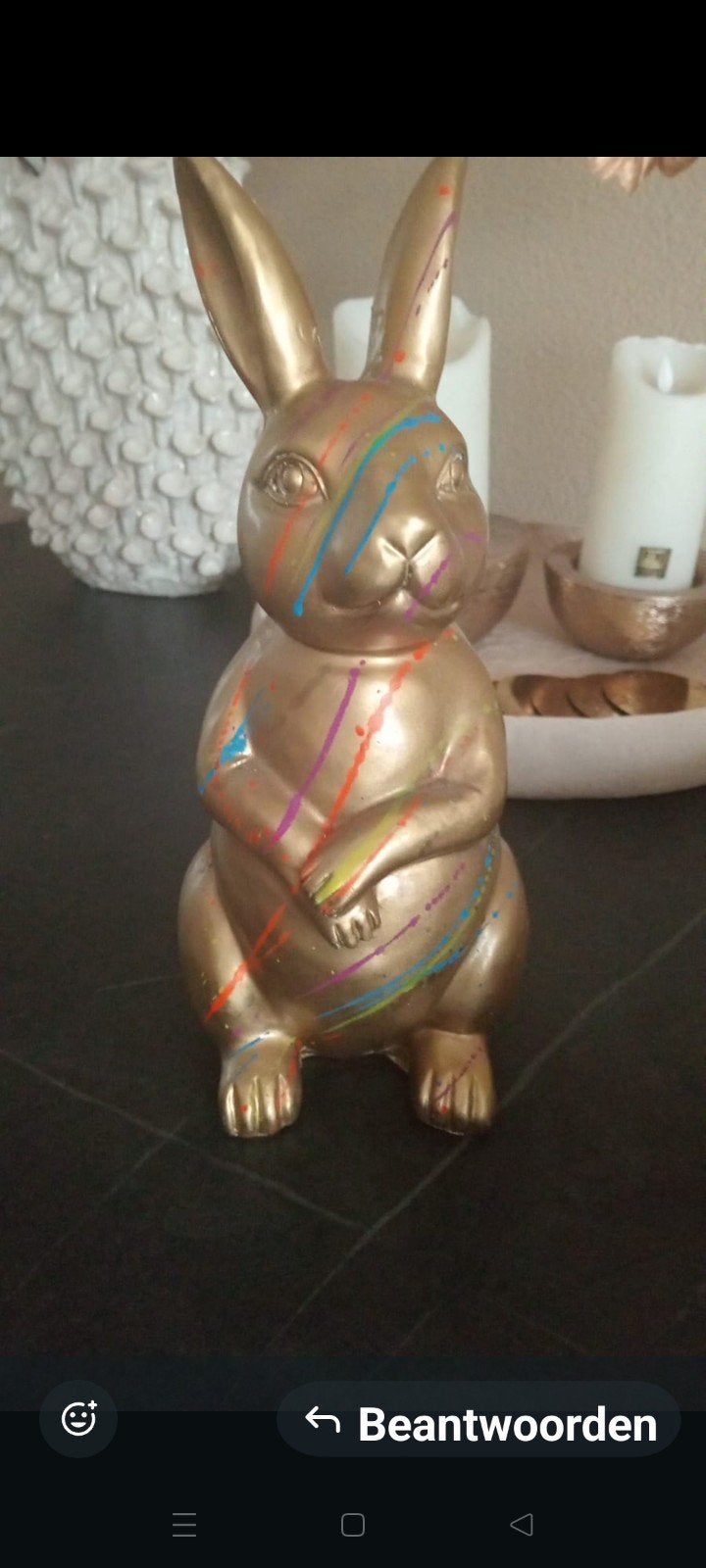 Gouden haas!, Overige materialen, Ophalen of Verzenden, Zo goed als nieuw, Goud