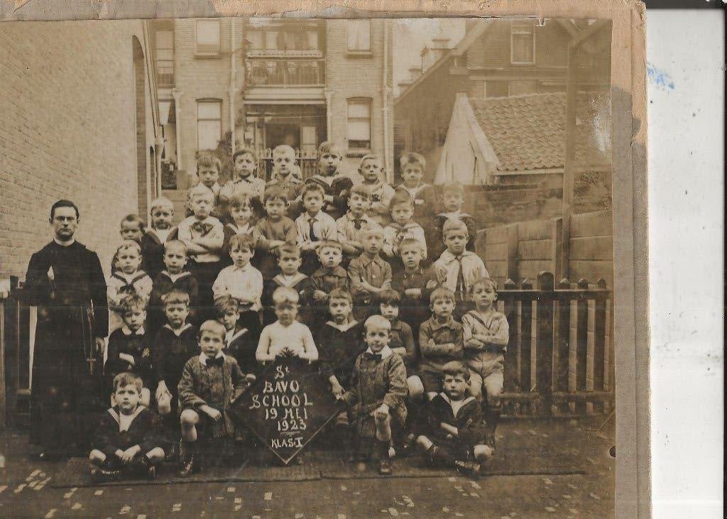 Enkhuizen  Sint Bavo School klassenfoto Kabinetsfoto, Ophalen of Verzenden, Voor 1920, Ongelopen, Noord-Holland