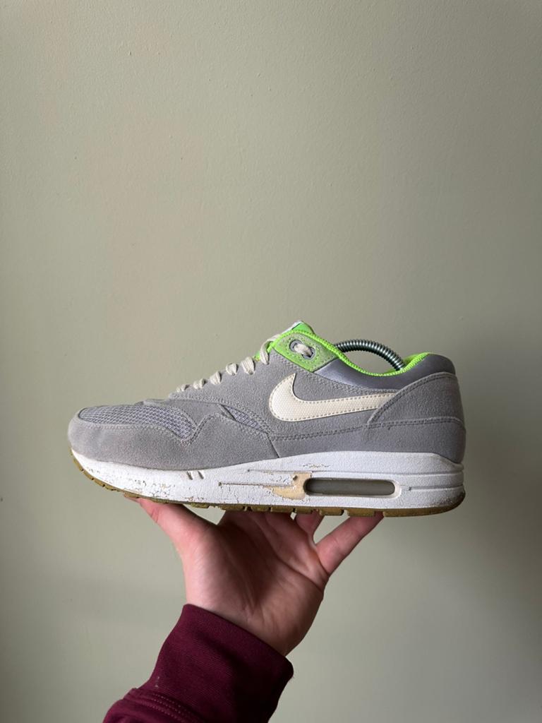 Nike Air Max 1 Venom Pack Grey Lime / 44, Overige kleuren, Ophalen of Verzenden, Sneakers of Gympen, Gedragen