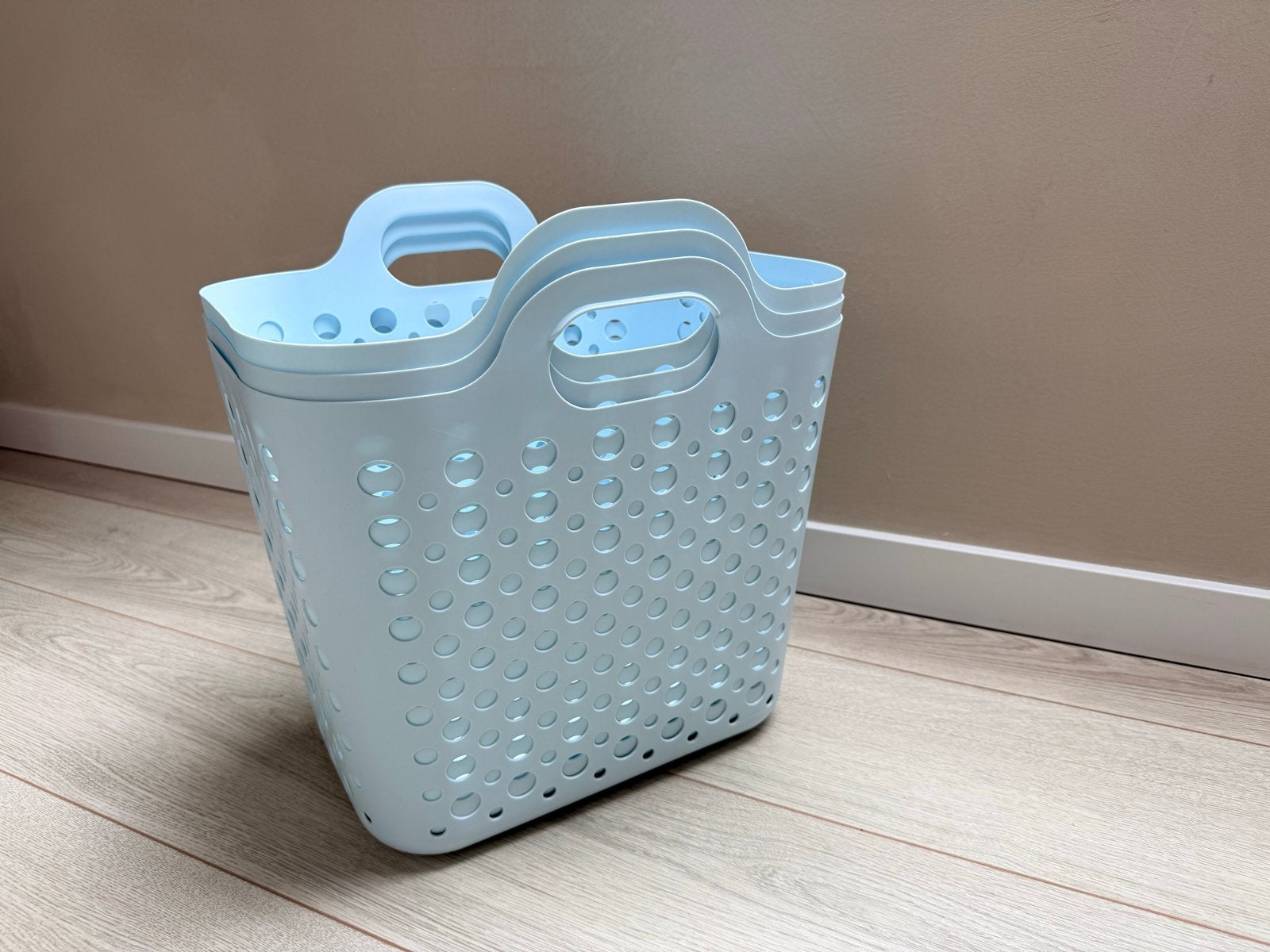 3x IKEA SLIBB Wasmanden Flexibel - Lichtblauw, Ophalen of Verzenden, Zo goed als nieuw